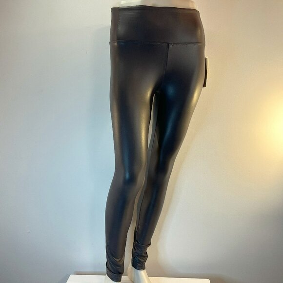 7 For All Mankind Women's Grey Vegan Leather Leggings - Size XS - NWT - Picture 1 of 5